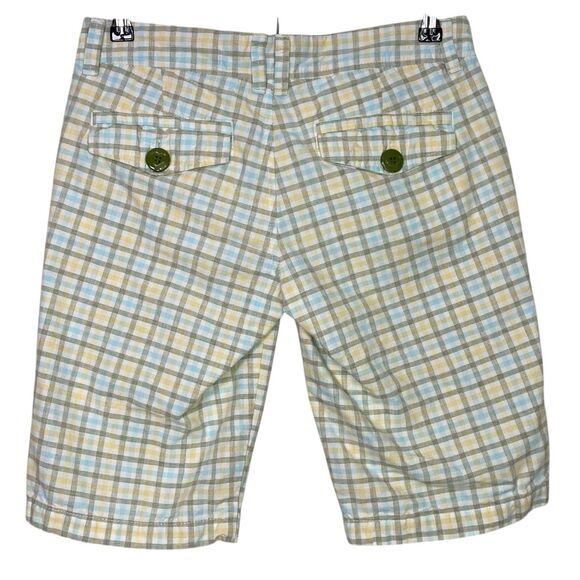 Roxy Shorts Womens 3 (29" Waist) Bermuda Plaid Y2K Heart Button 12" Inseam Beach - Picture 2 of 12